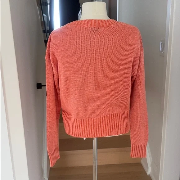 J. CREW Vibrant Orange Cotton Linen Knit Sweater – Women’s XS - Picture 3 of 5